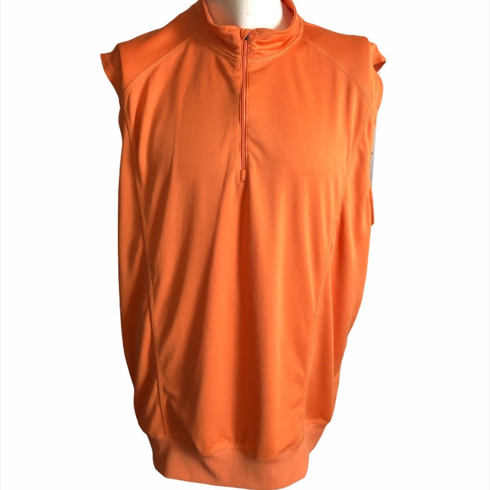 Mens Polyester zip up vest (U-17)